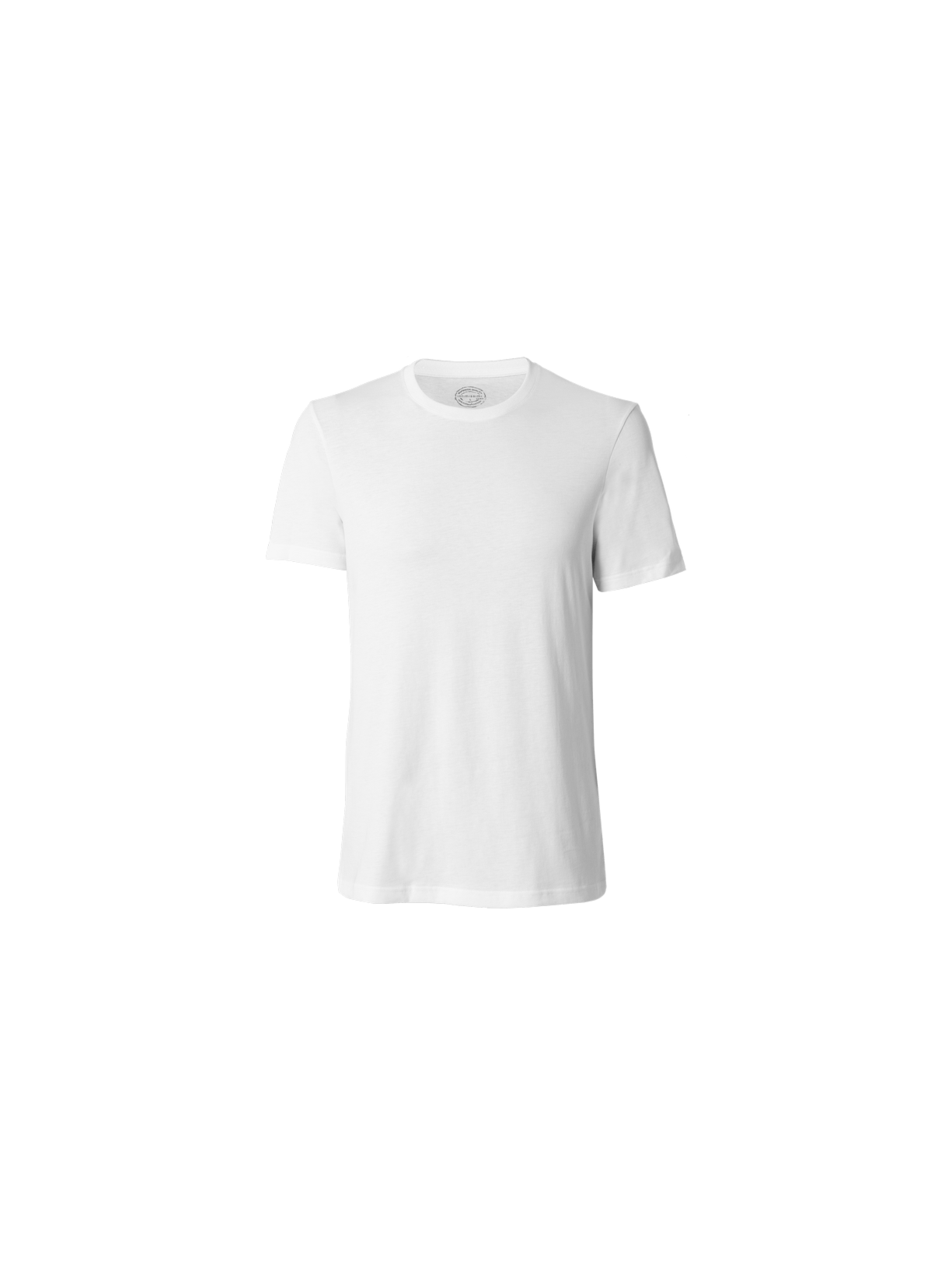 Camiseta De Manga Curta Gola De Algodao Supima® - Branco