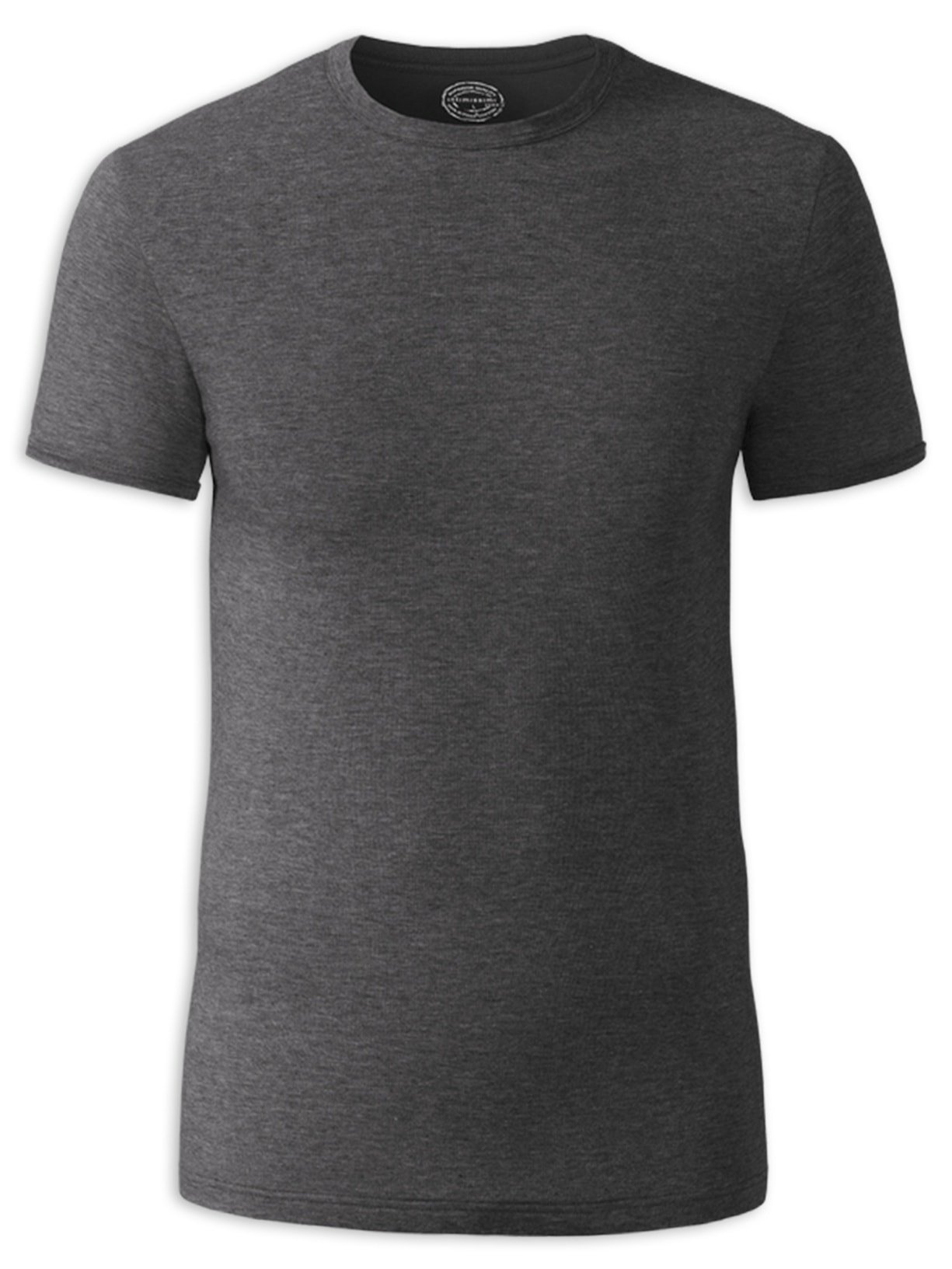 Camiseta De Manga Curta Gola De Algodao Supima® - Cinza