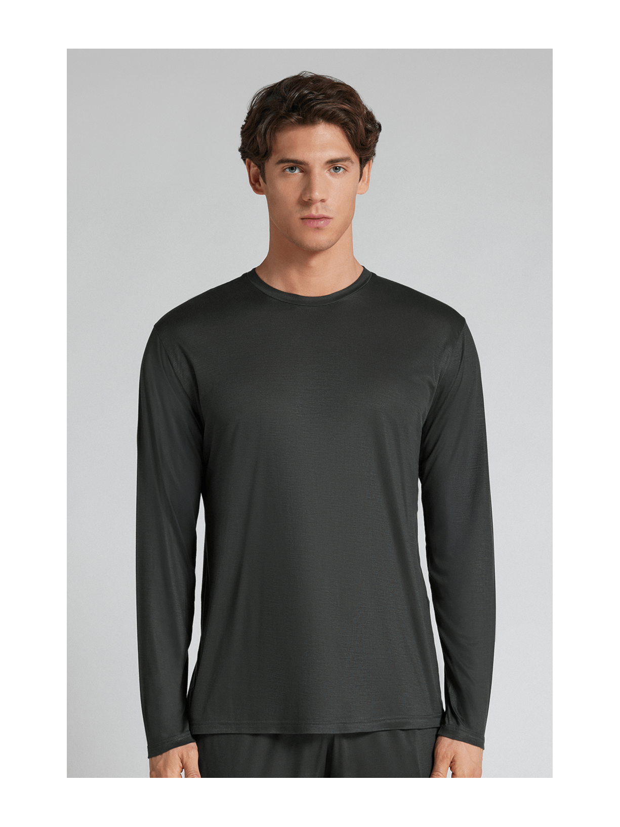Camiseta De Manga Longa Premium Soft Technology Cinza Intimissimi