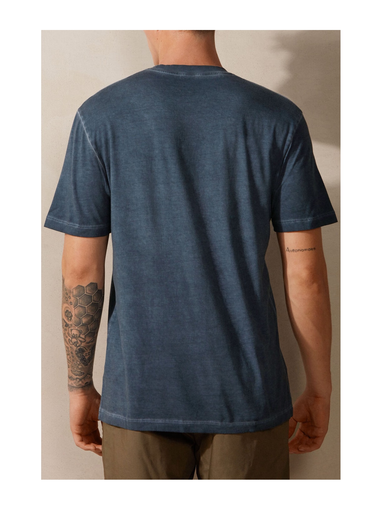 Camiseta Em Algodão Oil Washed Azul Intimissimi