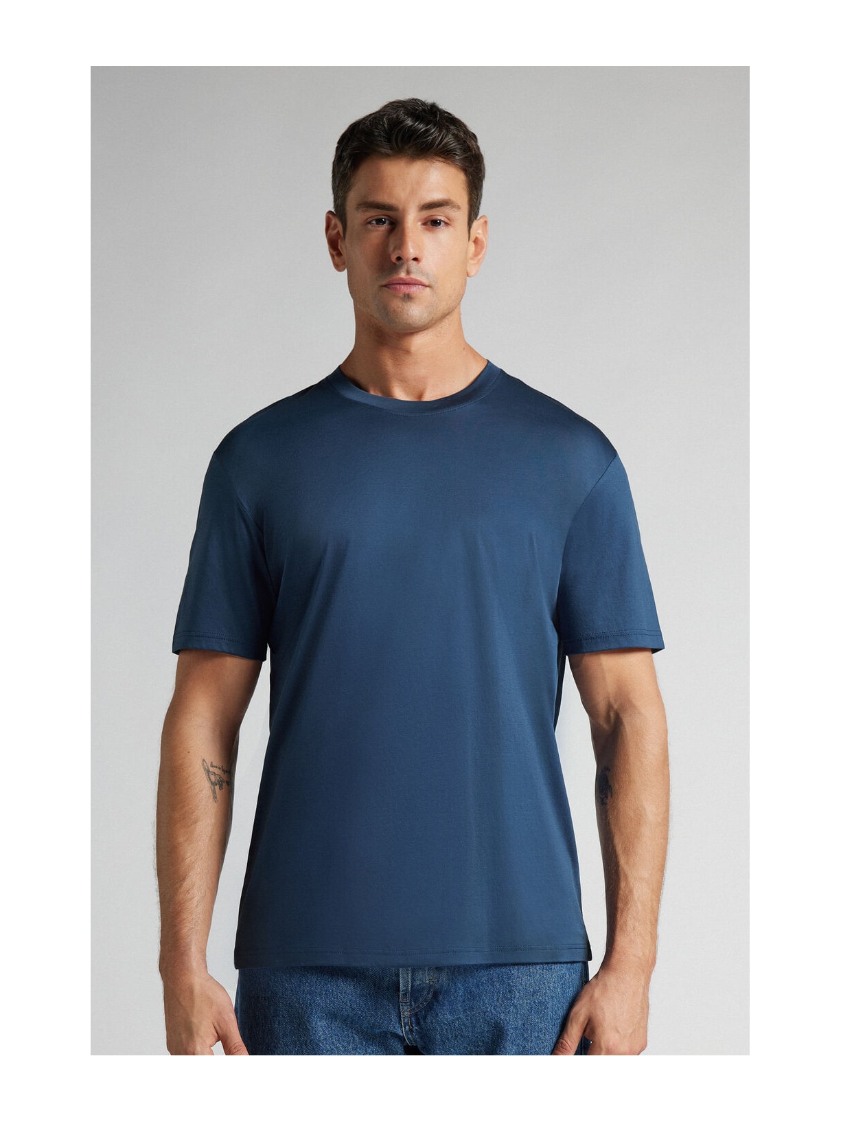 Camiseta Em Algodão Premium Azul Intimissimi