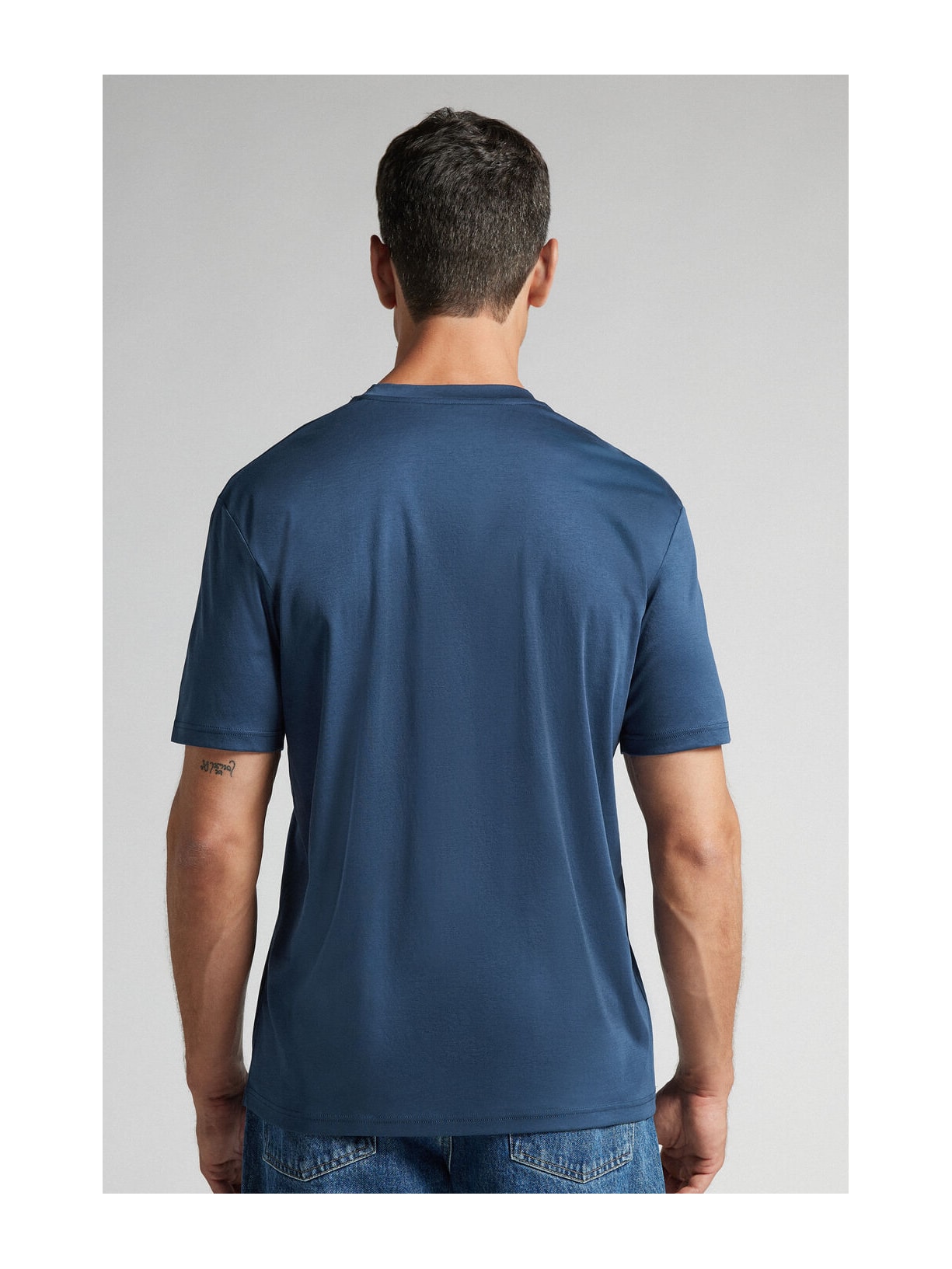 Camiseta Em Algodão Premium Azul Intimissimi