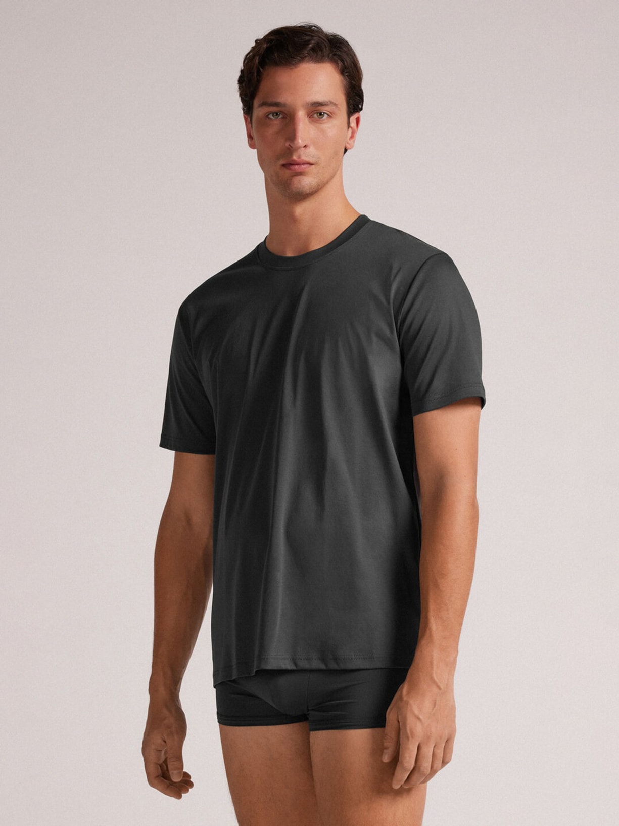 Camiseta Em Algodão Premium Cinza Intimissimi