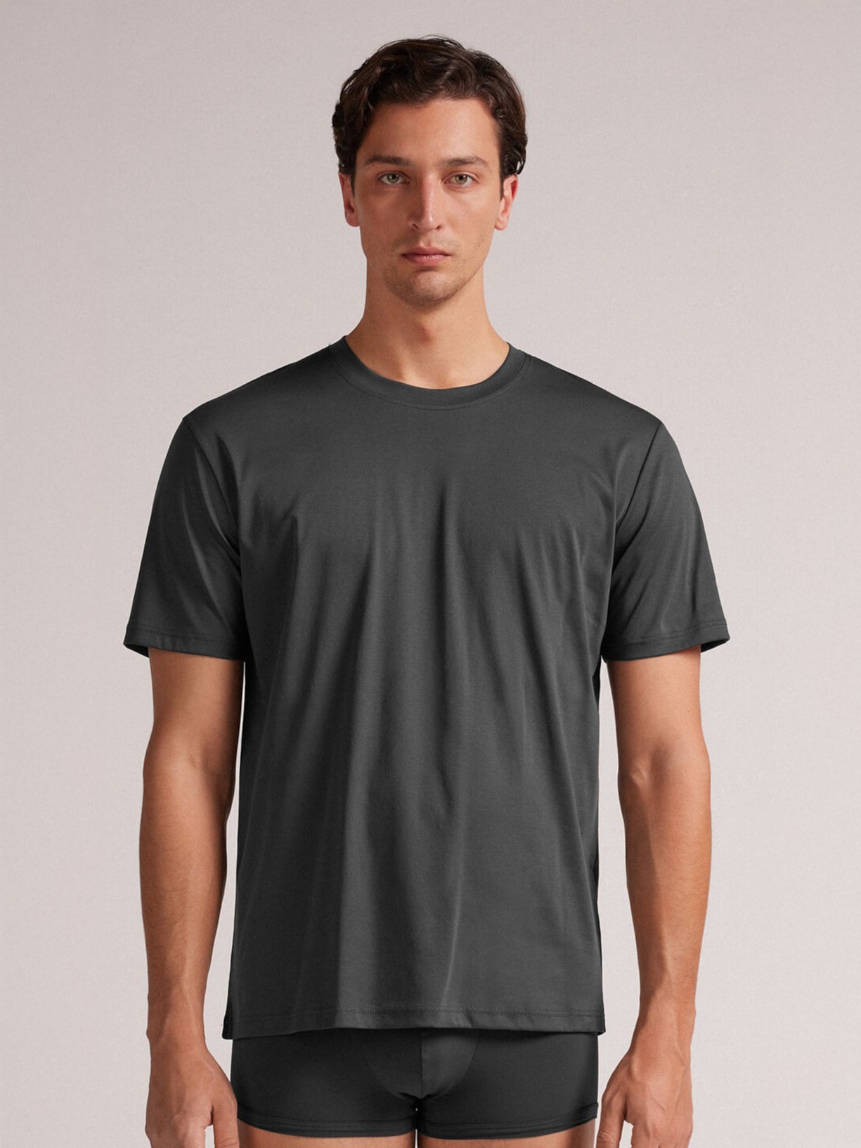 Camiseta Em Algodão Premium Cinza Intimissimi
