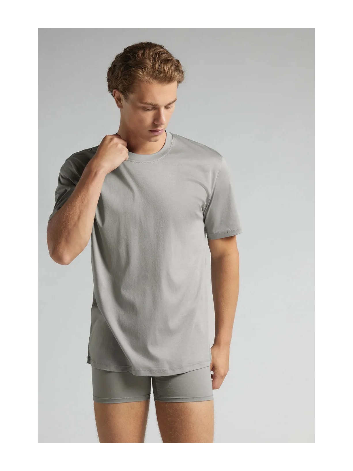 Camiseta Em Algodão Premium Cinza Intimissimi