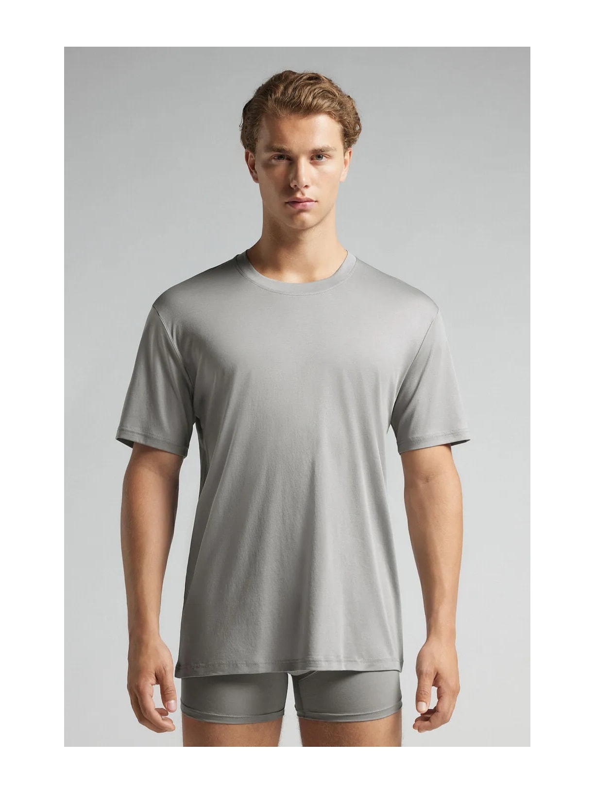 Camiseta Em Algodão Premium Cinza Intimissimi
