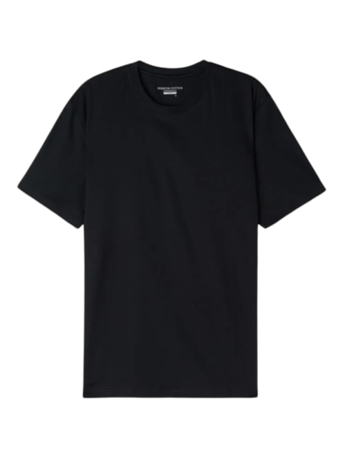 Camiseta Em Algodão Premium - Preto