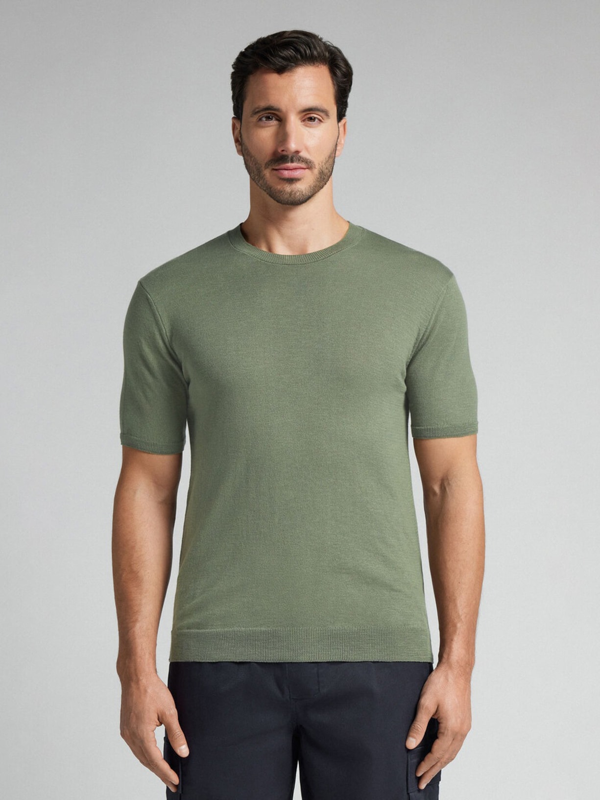 Camiseta Em Algodão Slub Verde Intimissimi