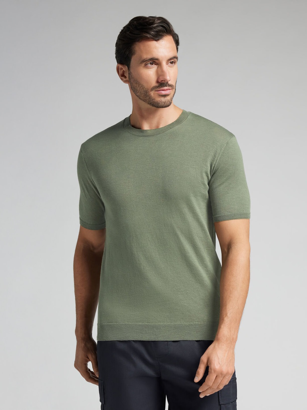 Camiseta Em Algodão Slub Verde Intimissimi