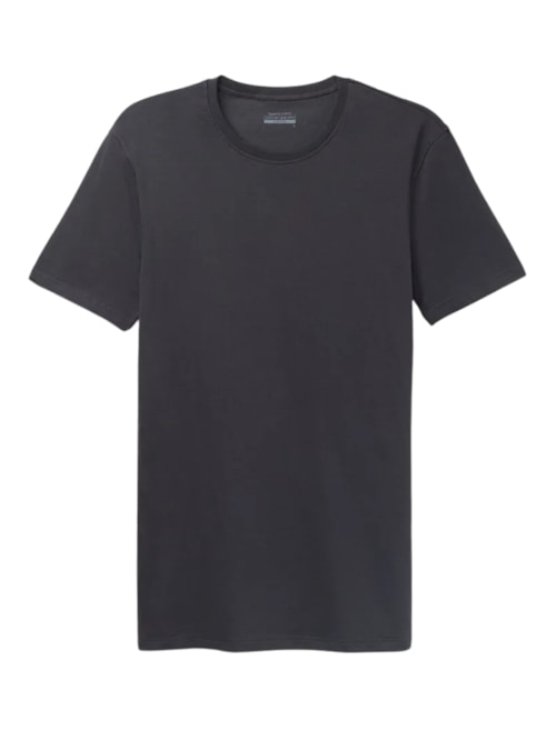 Camiseta Em Algodão Supima Elástico - Cinza