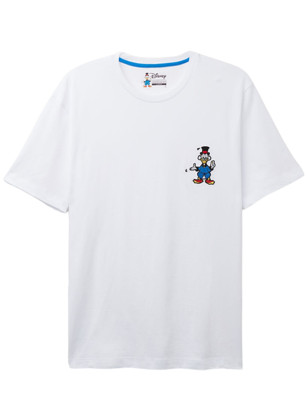 Camiseta Em Algodão Tio Patinhas - Branco