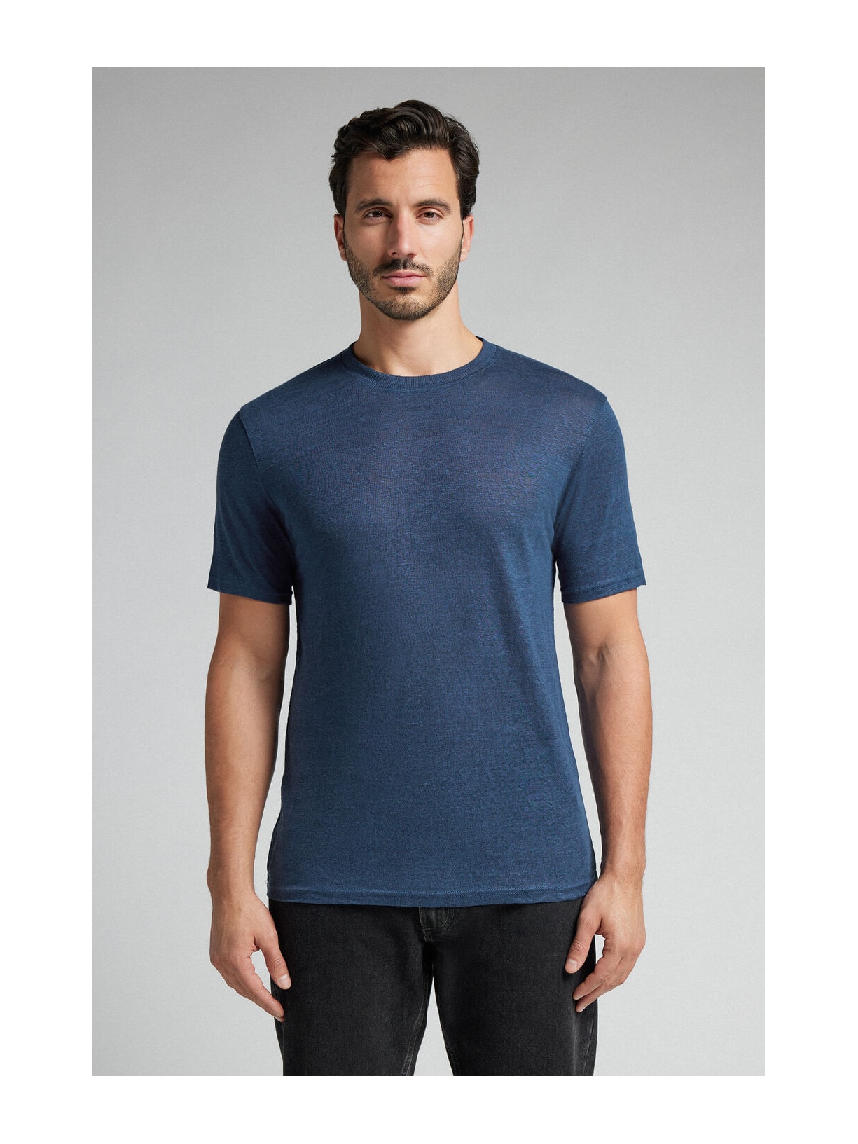 Camiseta Em Linho Azul Intimissimi