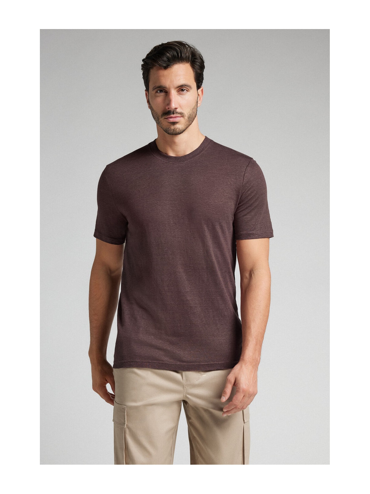 Camiseta Em Linho Roxo Intimissimi