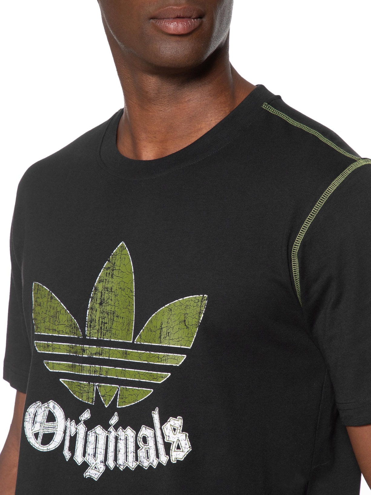 Camiseta Estampada Distressed Preto Adidas Originals
