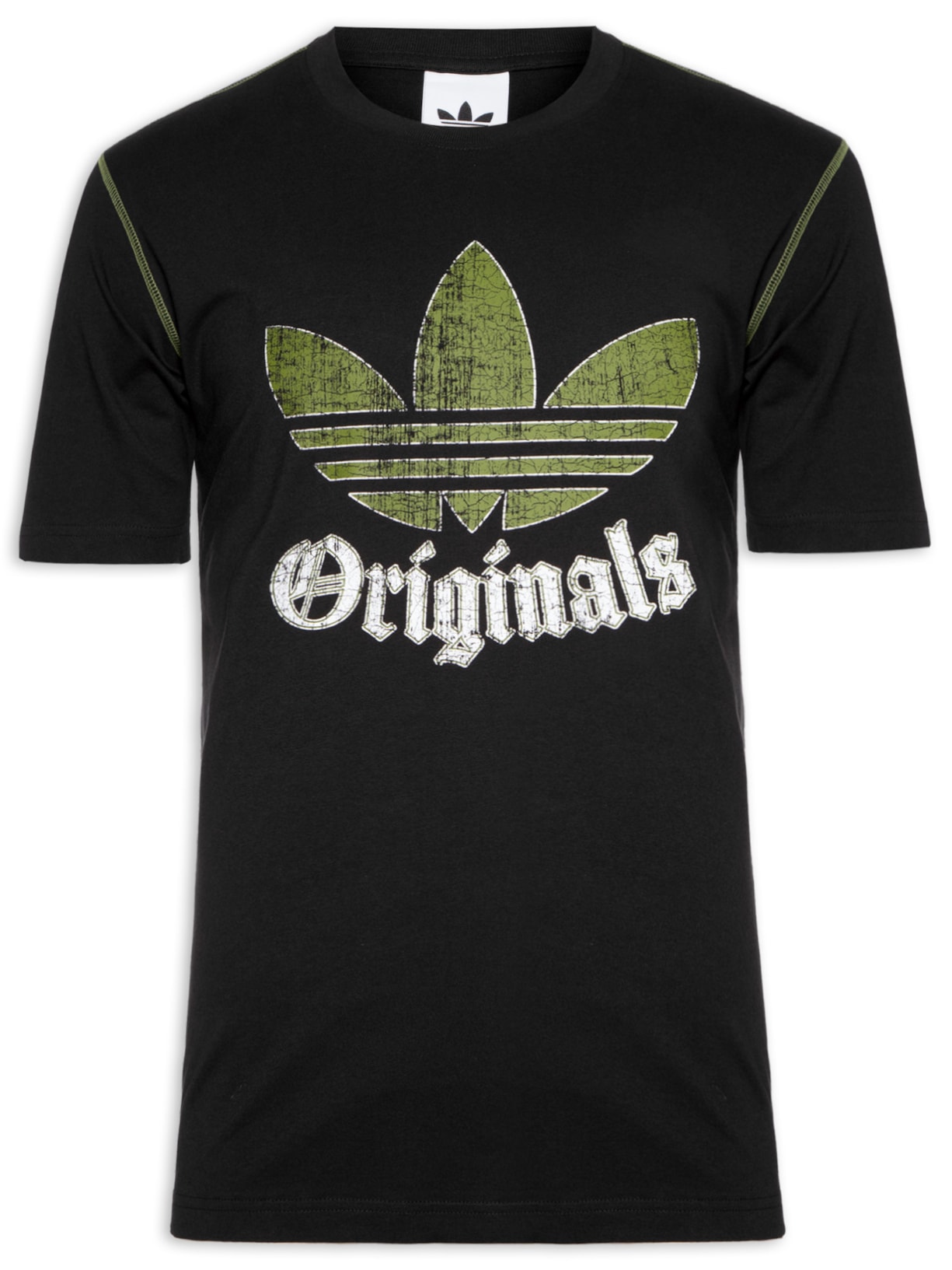 Camiseta Estampada Distressed Preto Adidas Originals