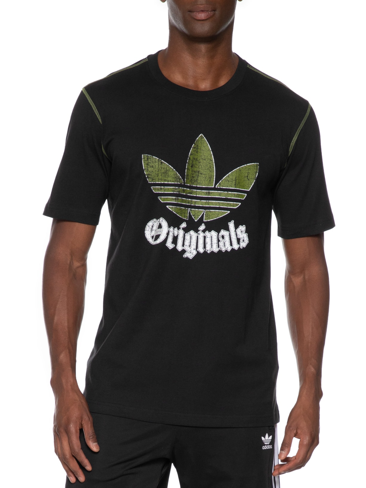 Camiseta Estampada Distressed Preto Adidas Originals