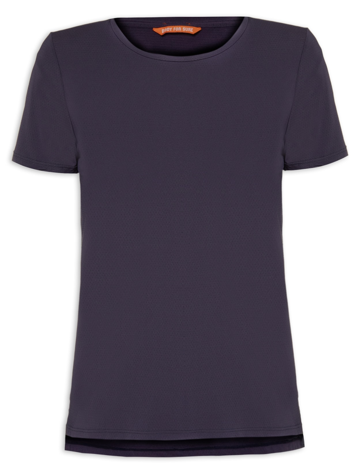 Camiseta Feminia Manga Curta Lisa - Azul