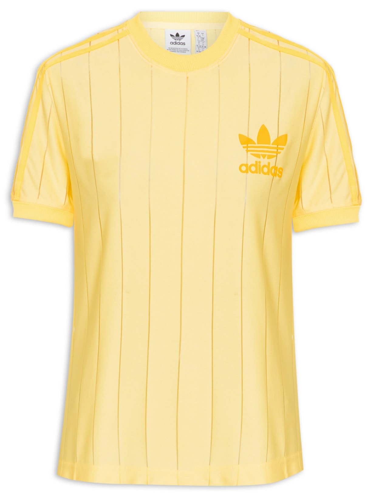 Camiseta Feminina 3 Stripe Tee - Amarelo