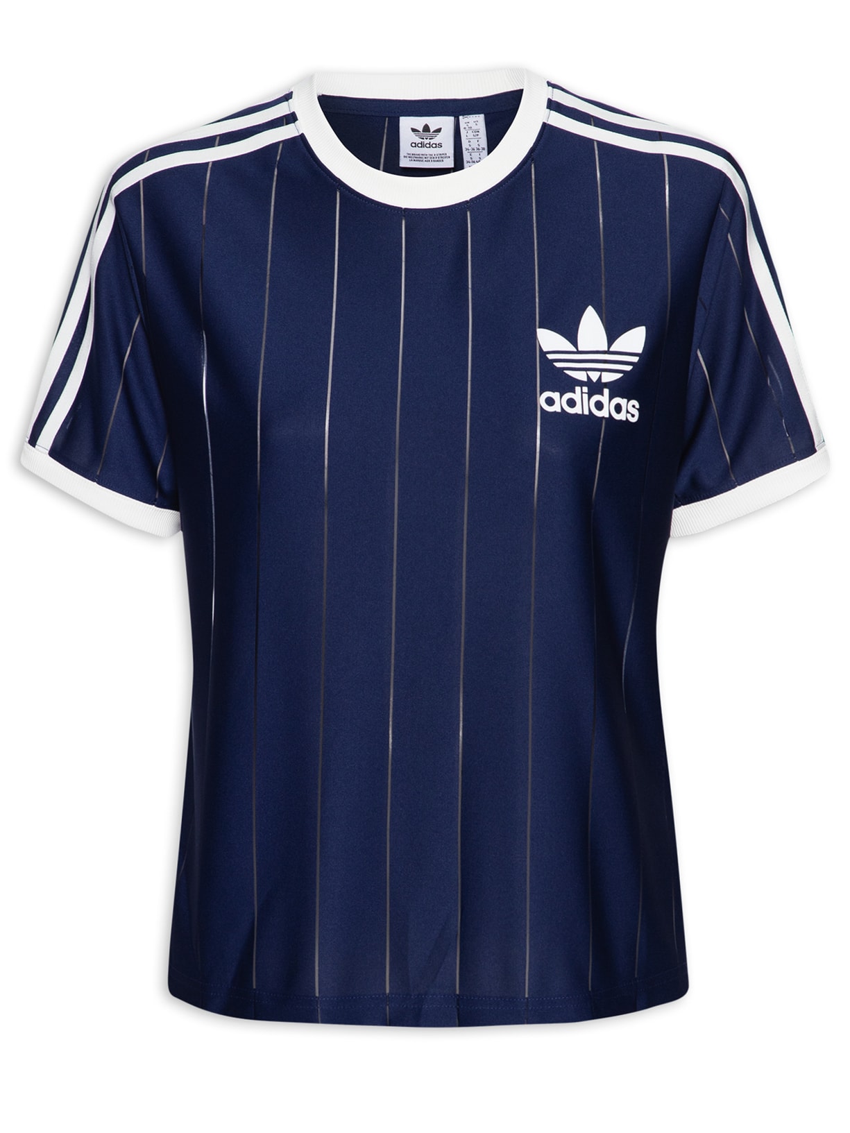 Camiseta Feminina Stripes Adidas Originals Azul