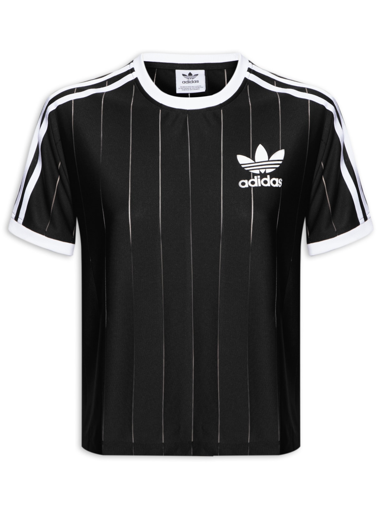 Camiseta Feminina 3 Stripes Pnst - Preto