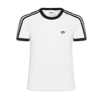 Camiseta Feminina 3S Clássica Adicolor Slim - Branco