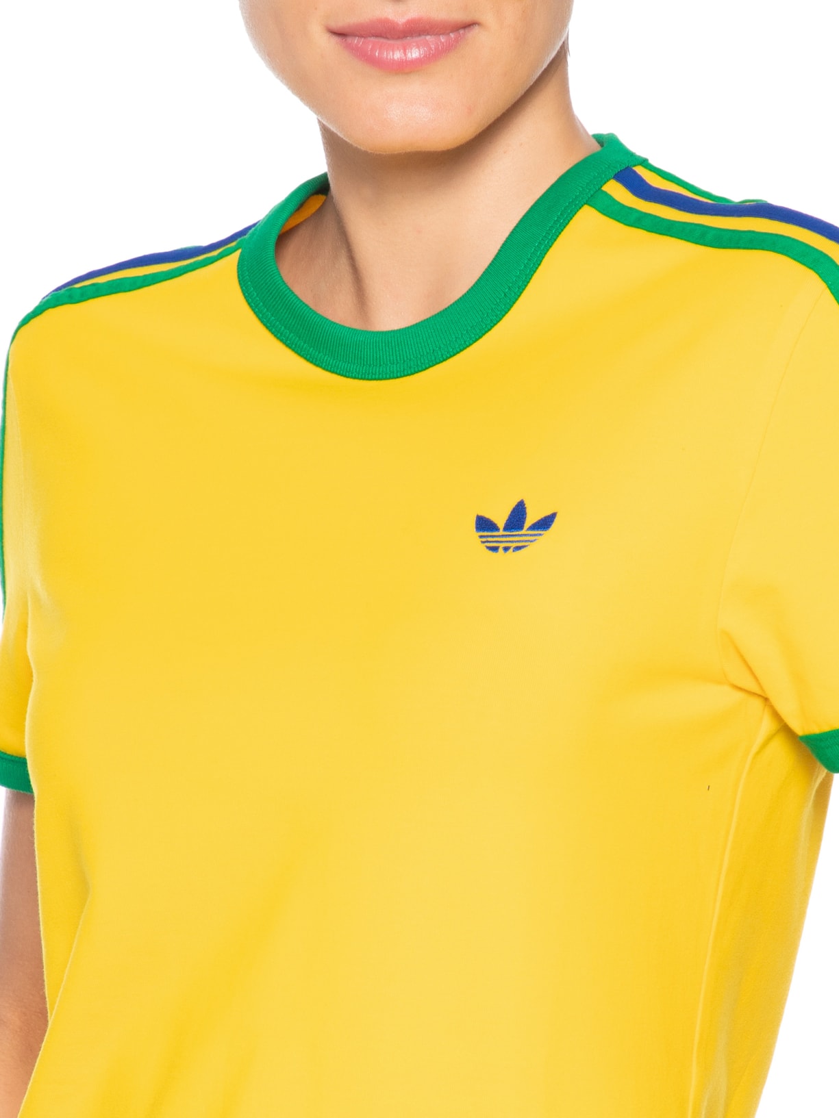 Camiseta Feminina 3S Slim Amarelo Adidas Originals