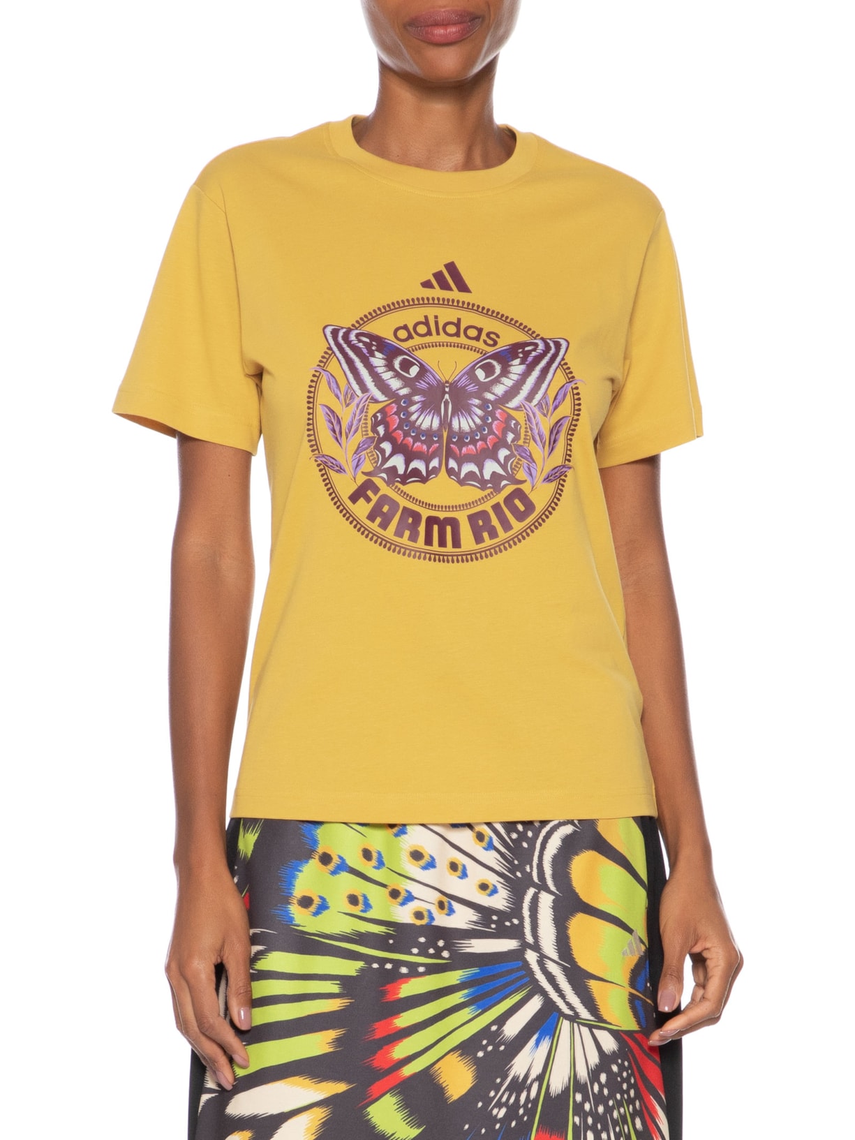 Camiseta Feminina Amarelo Adidas + Farm