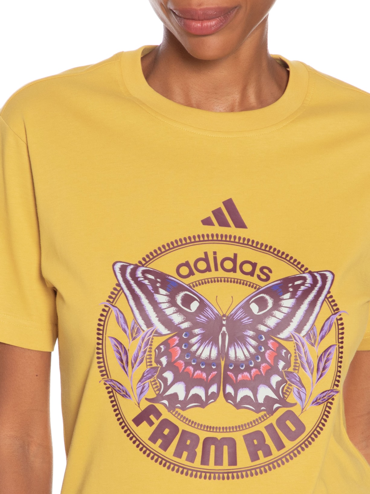 Camiseta Feminina Amarelo Adidas + Farm