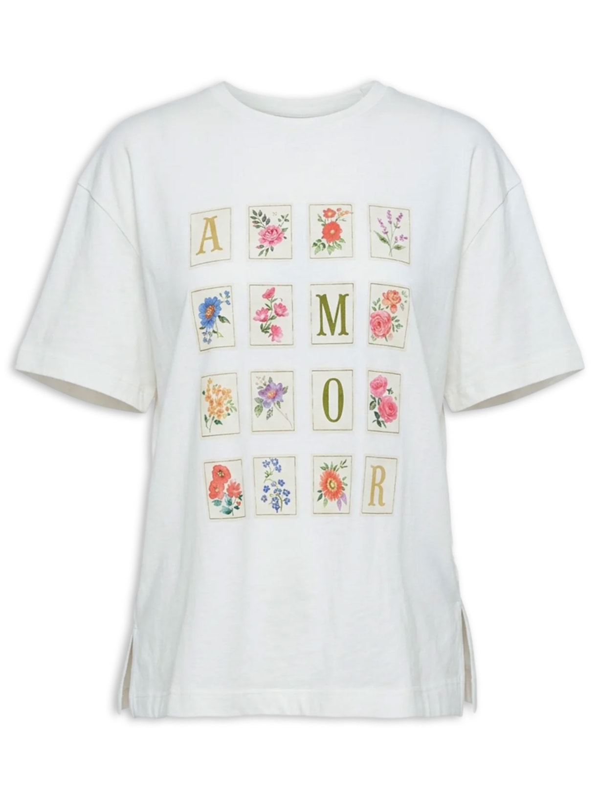 Camiseta Feminina Amor Branco Triya