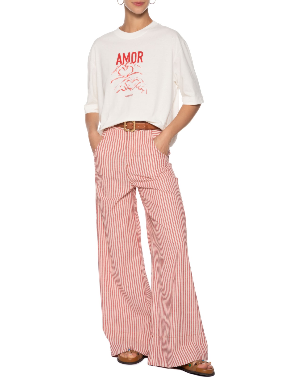 Camiseta Feminina Ampla Amor Branco Farm