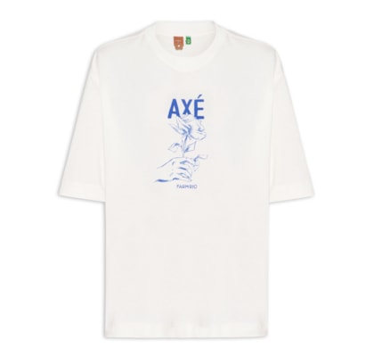 Camiseta Feminina Ampla Axé - Branco