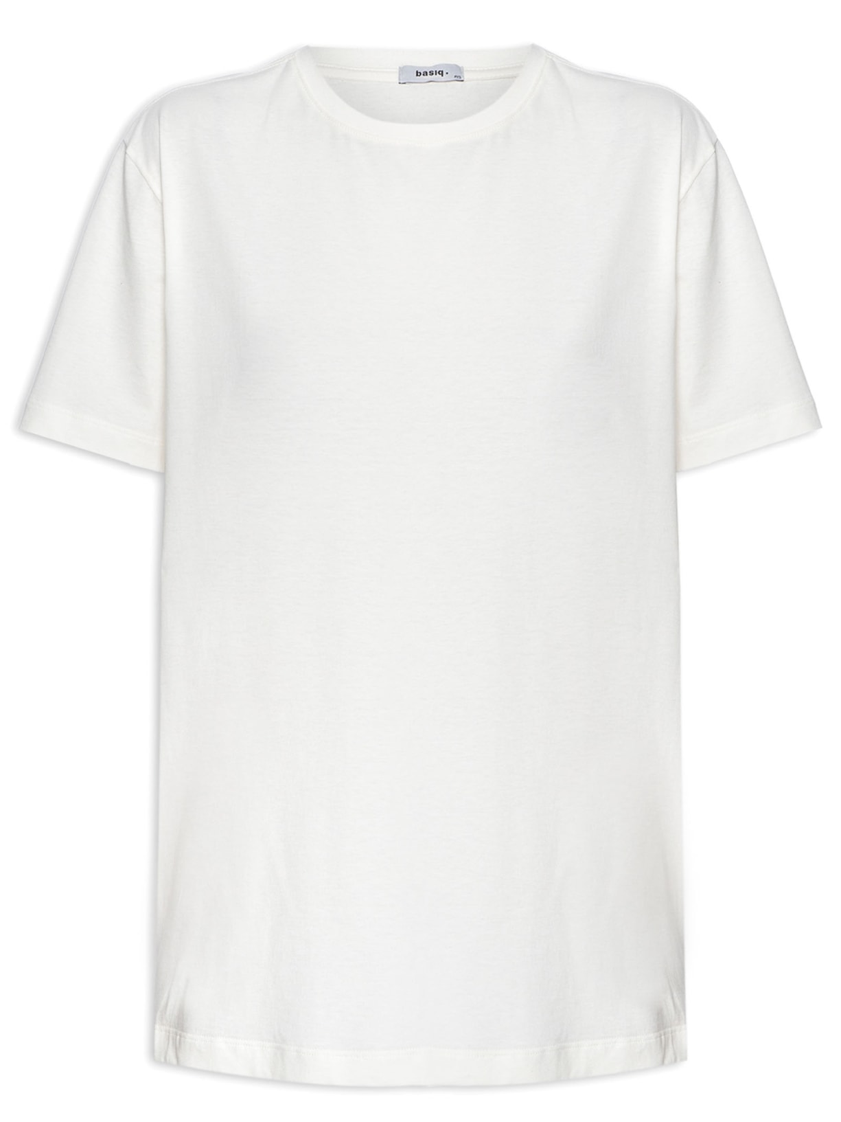 Camiseta Feminina Ampla Básica - Off White