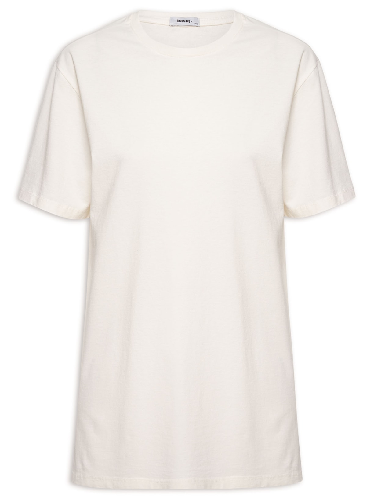 Camiseta Feminina Ampla Básica - Off White