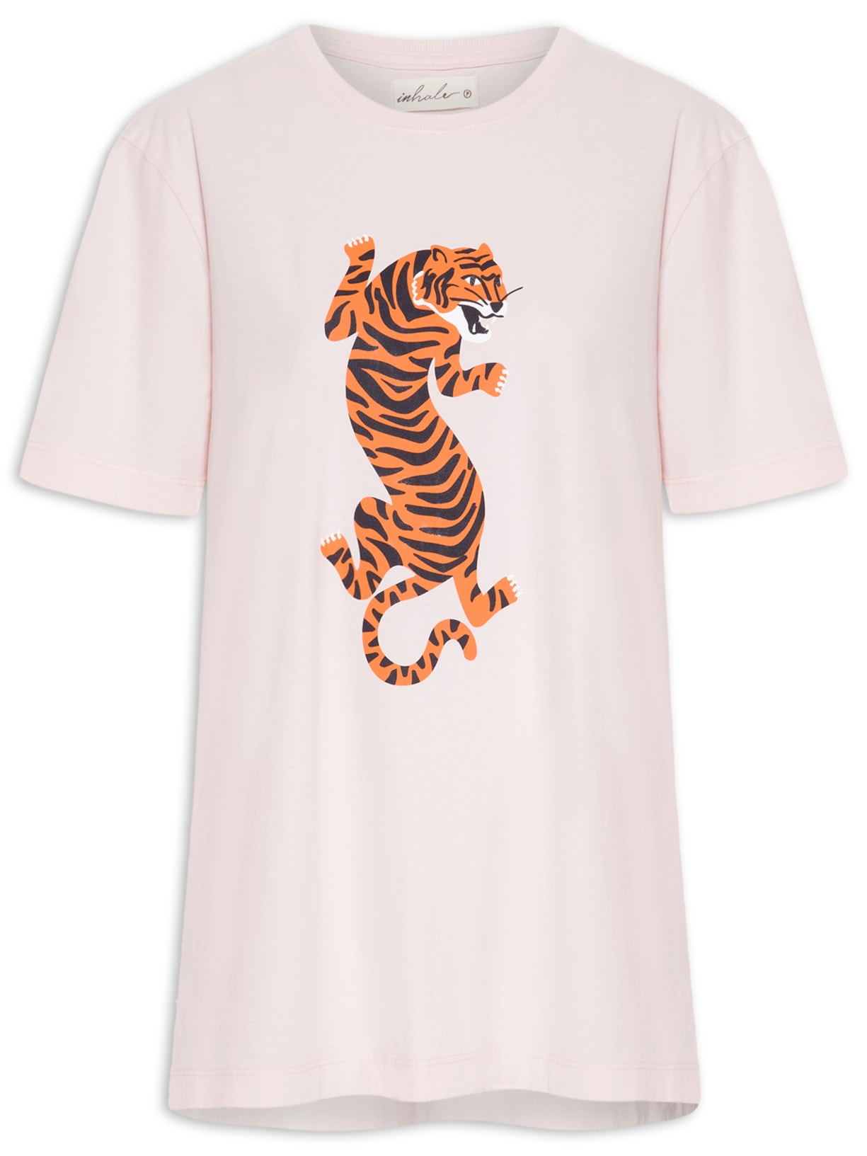Camiseta Feminina Ampla Corajosa - Rosa