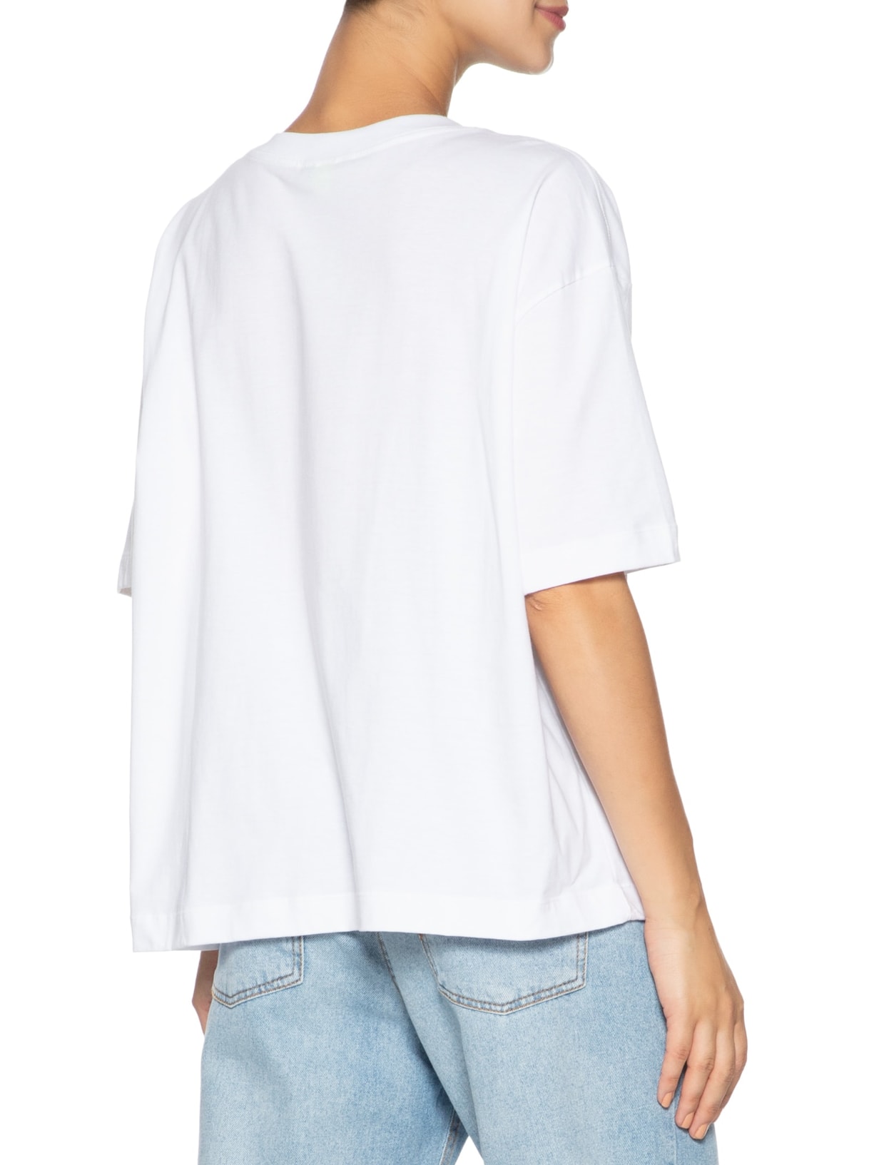 Camiseta Feminina Ampla Onça Pássaros Branco Farm