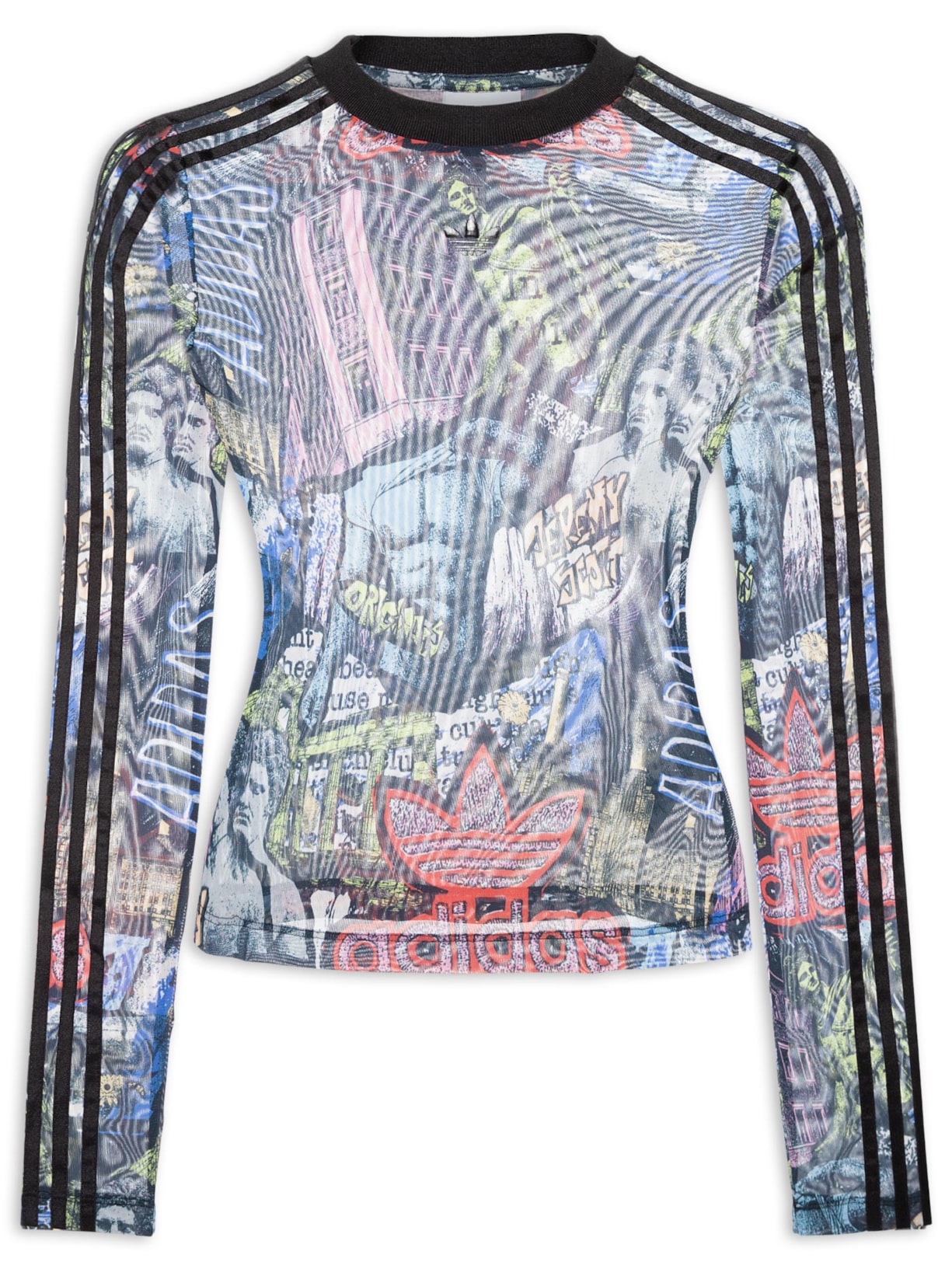 Camiseta Feminina Aop Power Mesh Ls Tee - Cinza