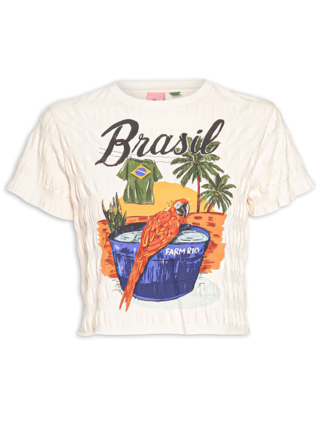 Camiseta Feminina Arara Brasil Off White Farm