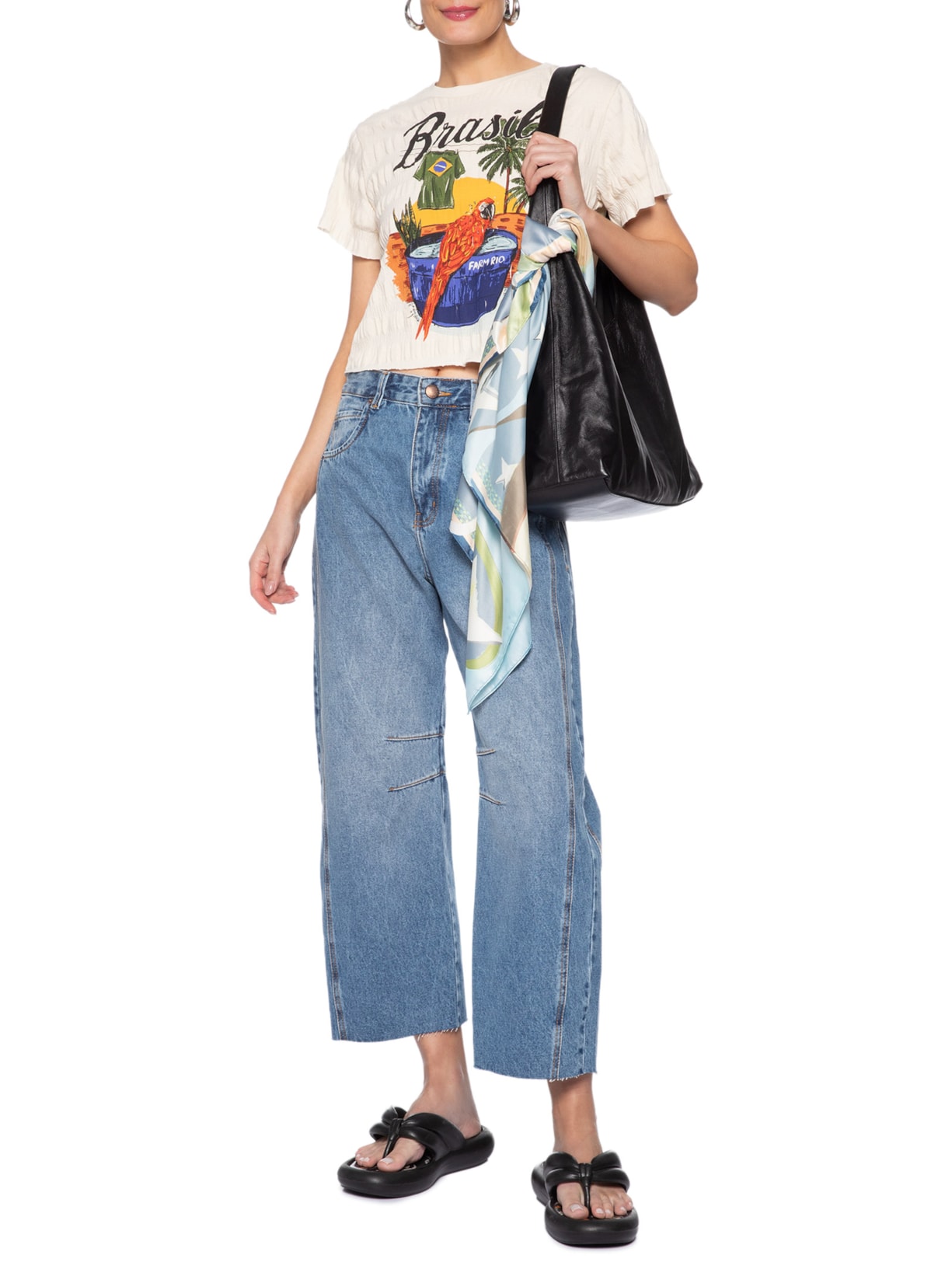 Camiseta Feminina Arara Brasil Off White Farm