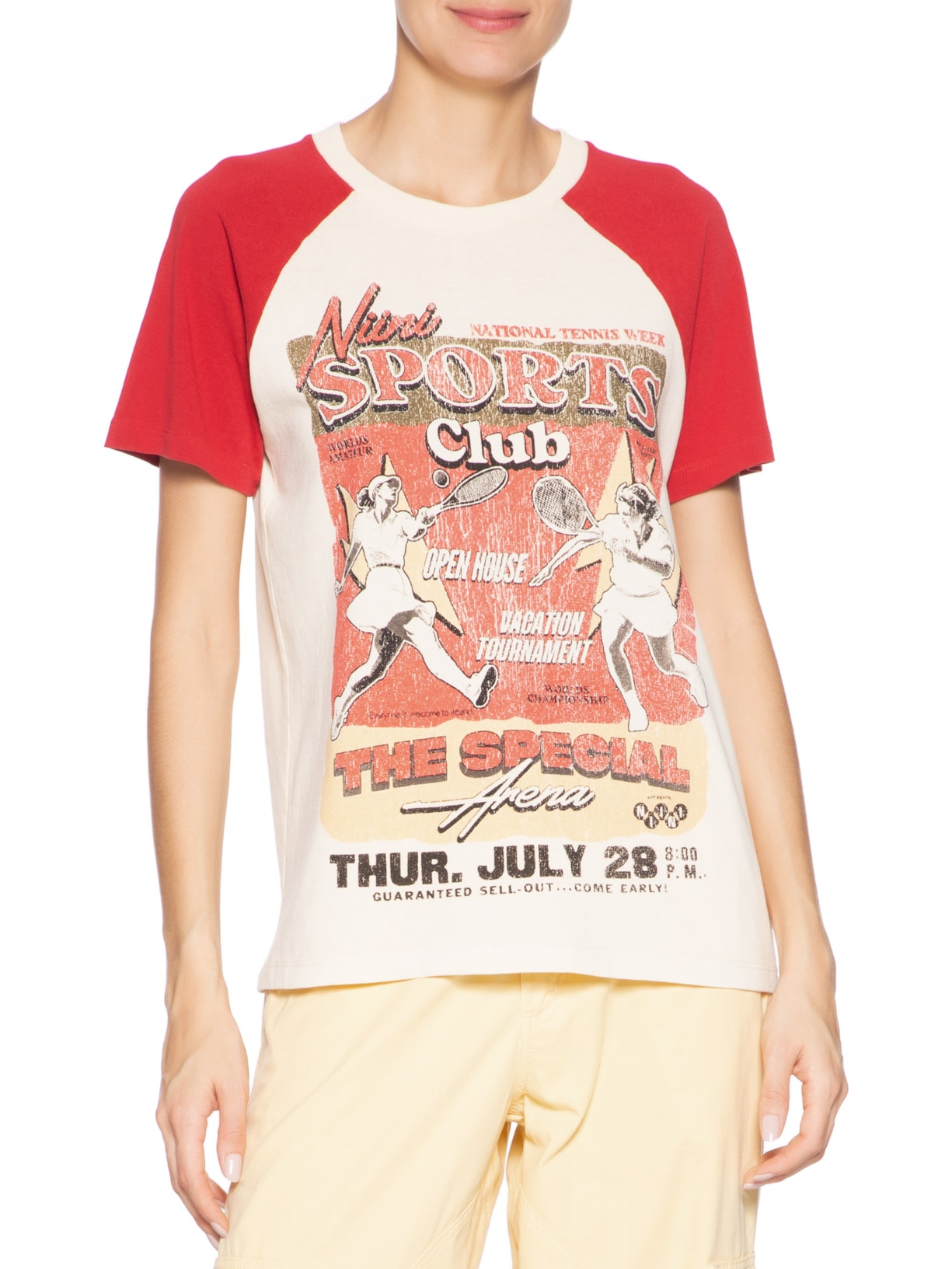 Camiseta Feminina Arena Bege Niini