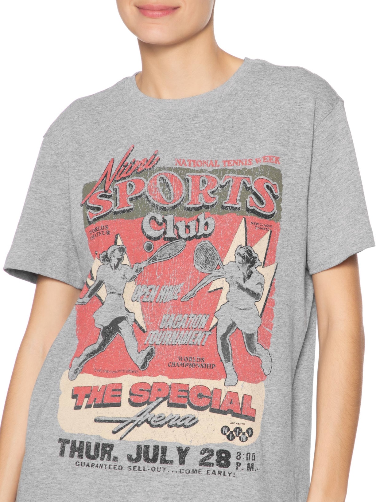 Camiseta Feminina Arena Mescla Cinza Niini