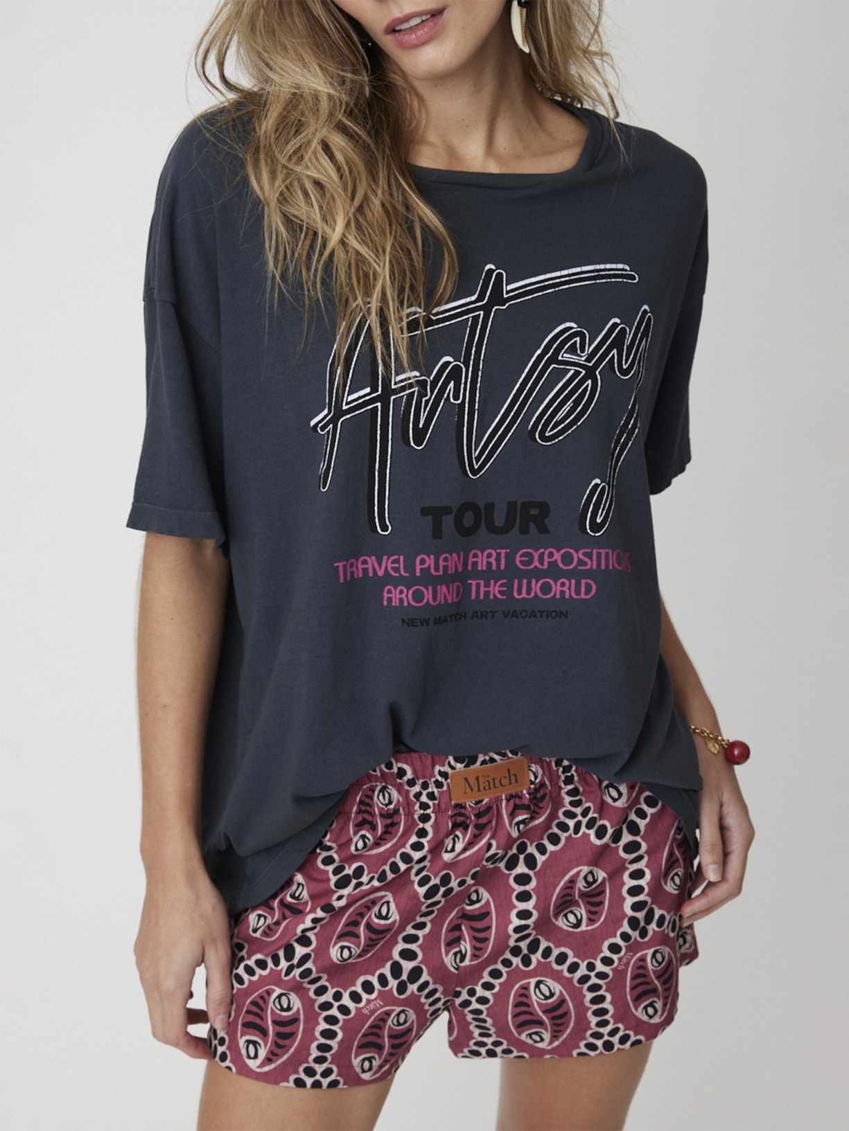 Camiseta Feminina Artsy Tour Preto New Match
