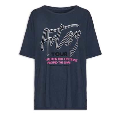 Camiseta Feminina Artsy Tour - Preto