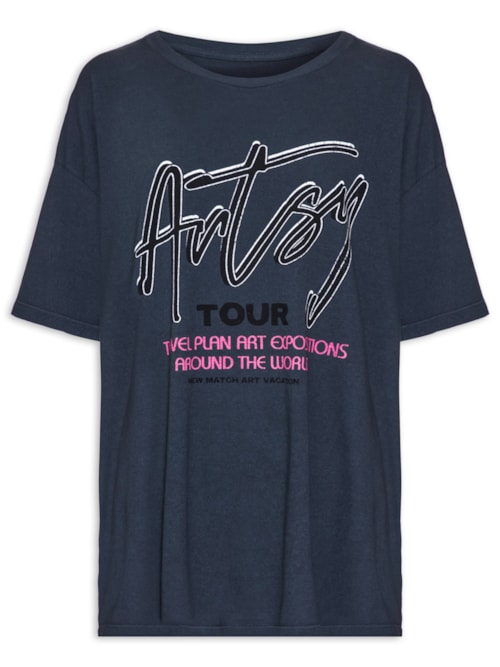 Camiseta Feminina Artsy Tour - Preto