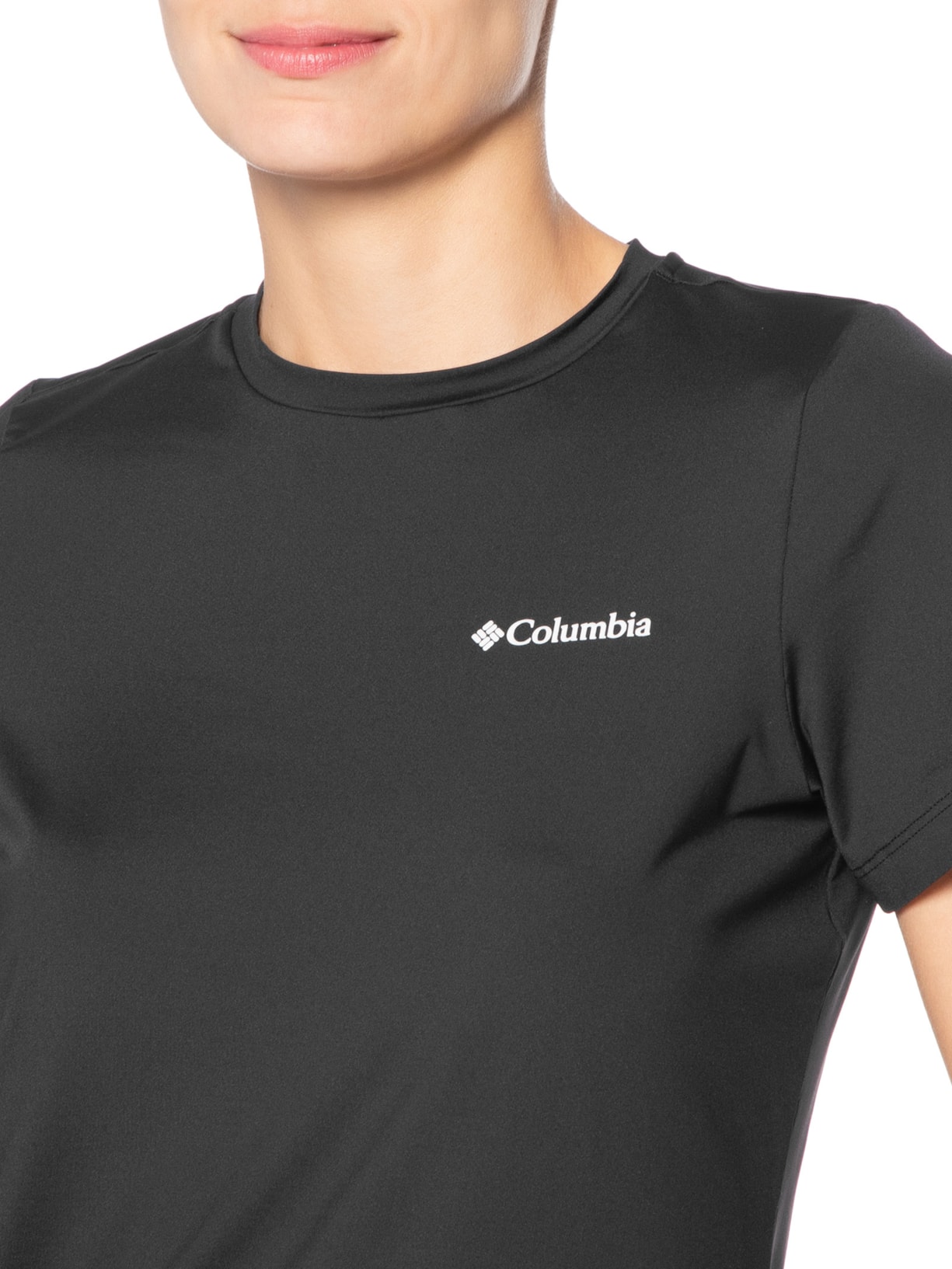 Camiseta Feminina Aurora II Manga Curta Preto Columbia