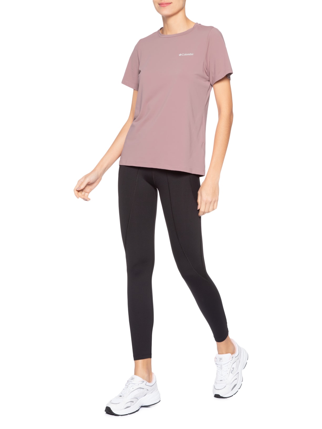 Camiseta Feminina Aurora II Manga Curta Roxo Columbia