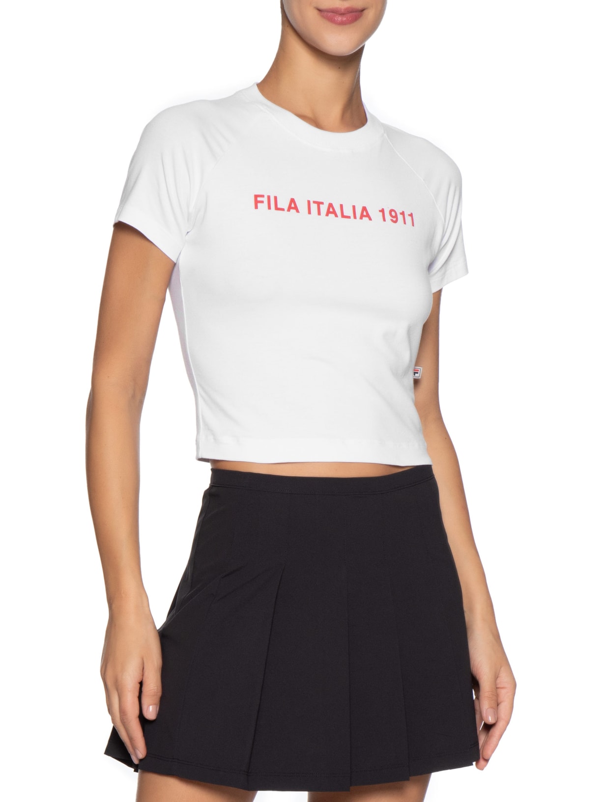 Camiseta Feminina Baby T Stile Sport Branco Fila