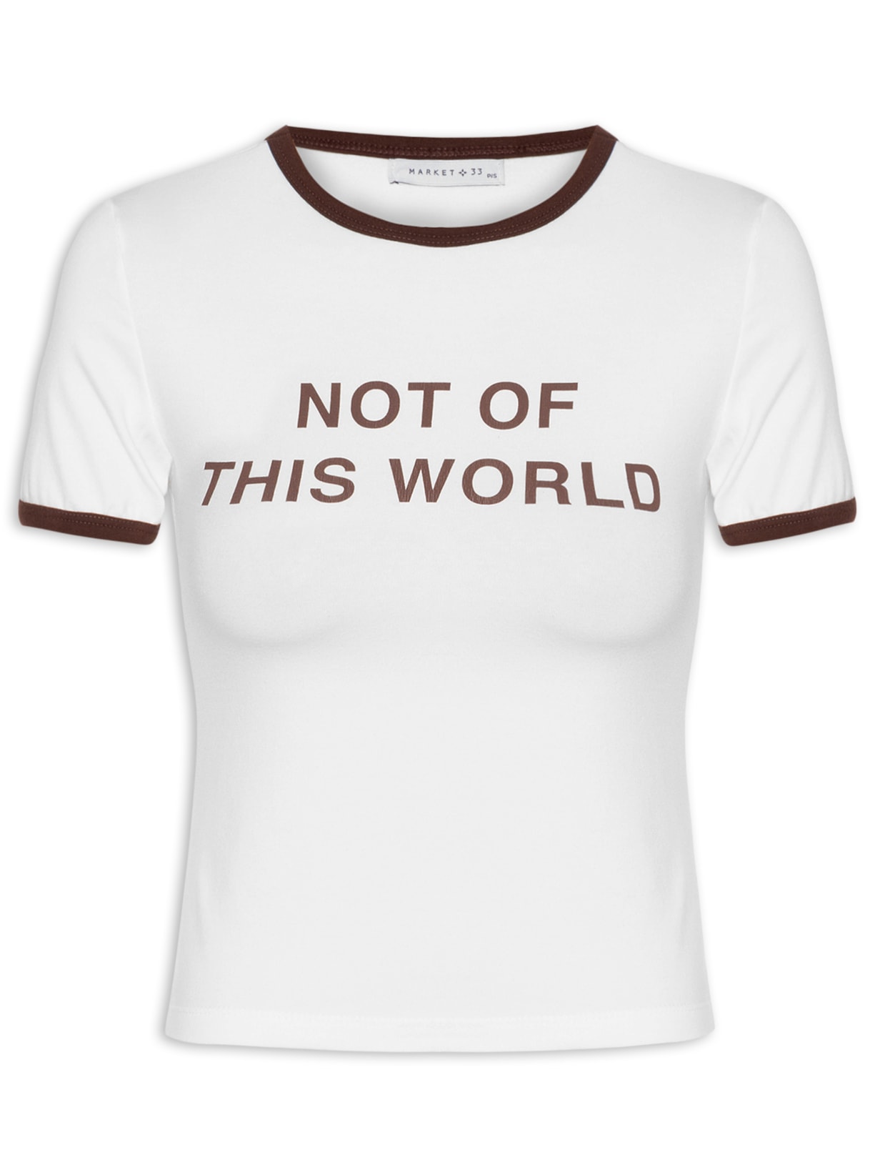 Camiseta Feminina Babylook Estampada - Off White