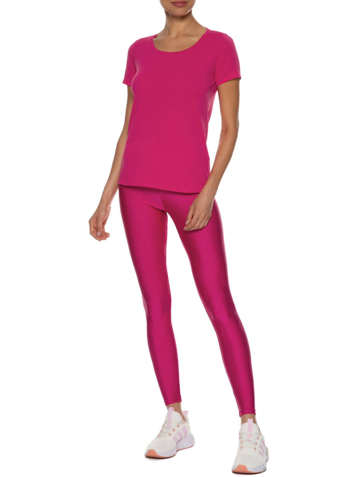 Camiseta Feminina Basic Color Rosa Lauf