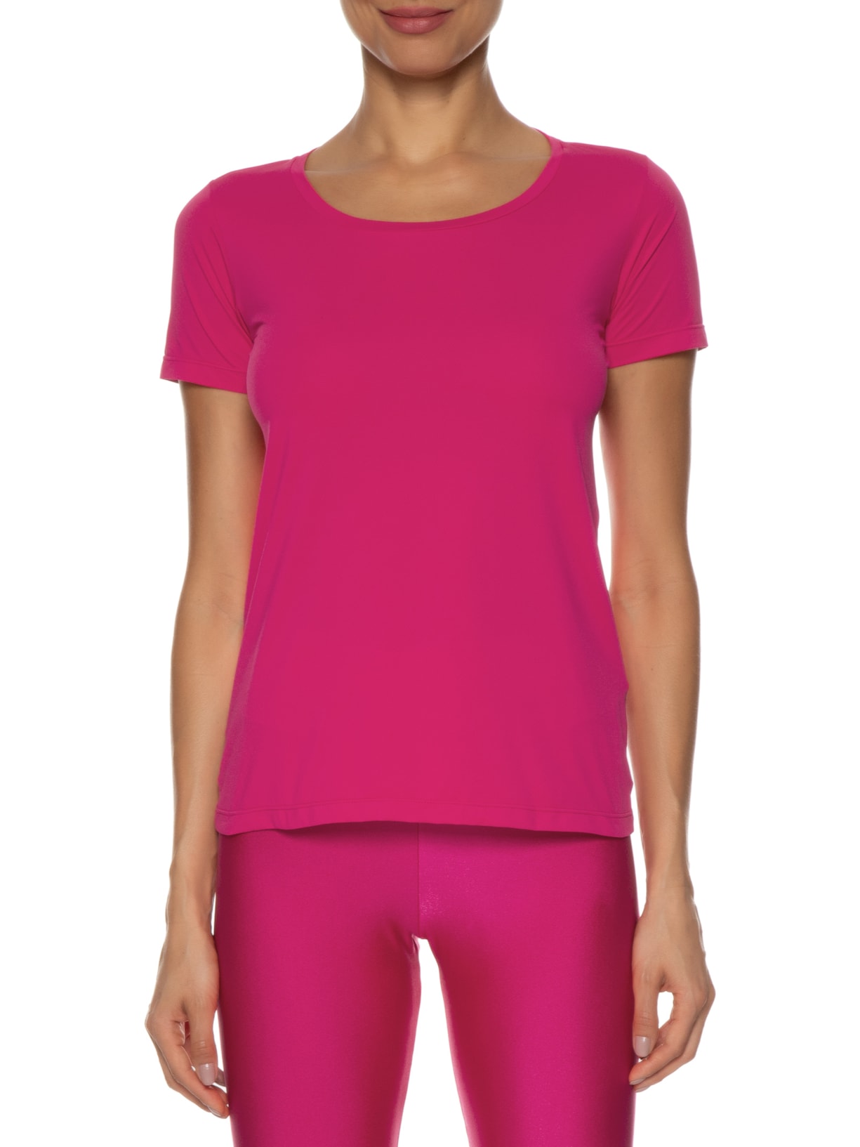 Camiseta Feminina Basic Color Rosa Lauf