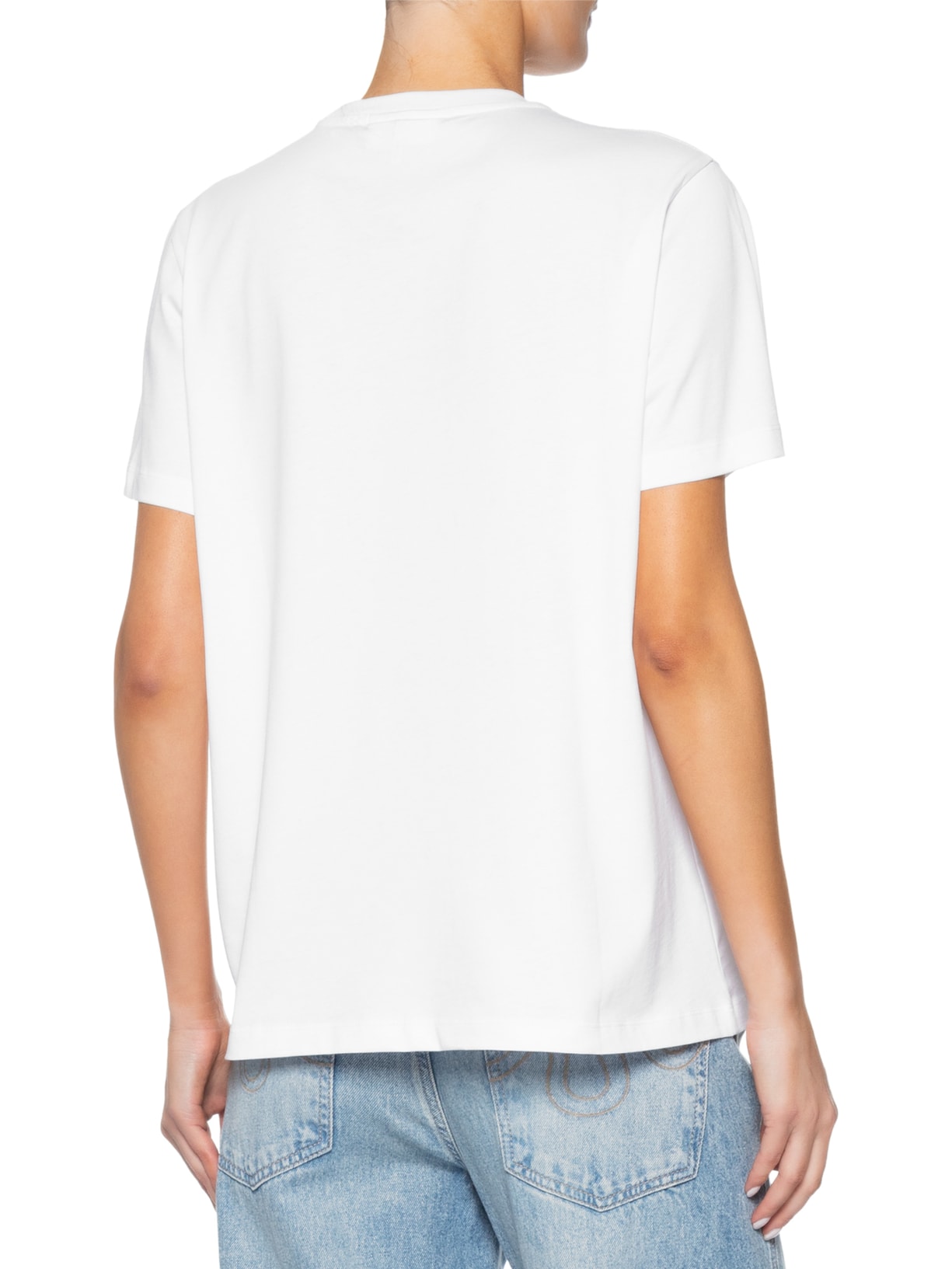 Camiseta Feminina Basic Cotton Jersey Cherry With Caviar Branco Ganni
